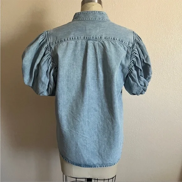 Frame Denim puff sleeve blouse - Picture 4 of 7